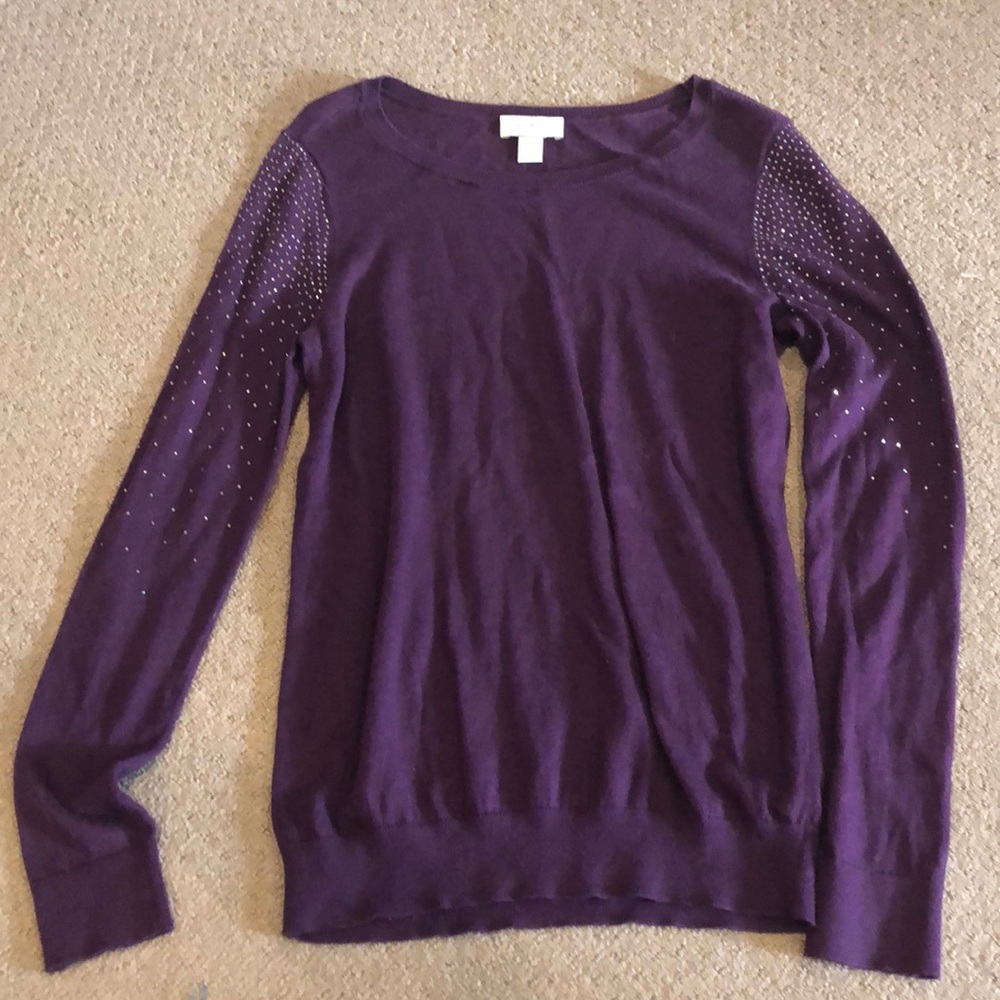 Crystal accent sweater